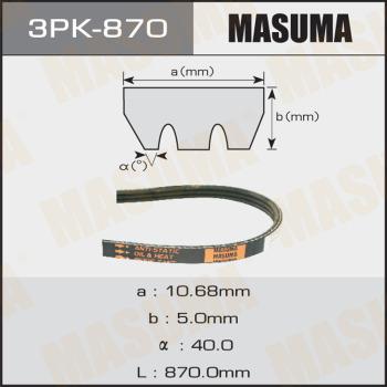 MASUMA 3PK-870 - V-Ribbed Belt autospares.lv