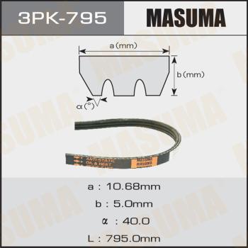 MASUMA 3PK795 - V-Ribbed Belt autospares.lv