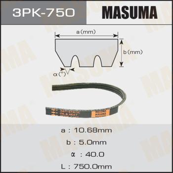 MASUMA 3PK750 - V-Ribbed Belt autospares.lv