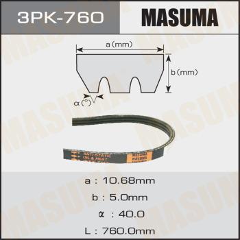 MASUMA 3PK760 - V-Ribbed Belt autospares.lv