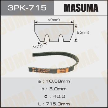 MASUMA 3PK715 - V-Ribbed Belt autospares.lv