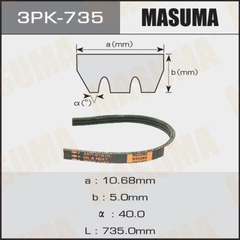 MASUMA 3PK-735 - V-Ribbed Belt autospares.lv