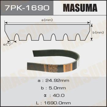 MASUMA 7PK-1690 - V-Ribbed Belt autospares.lv