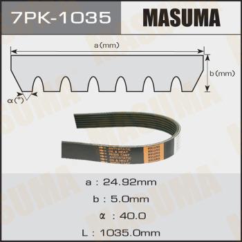 MASUMA 7PK-1035 - V-Ribbed Belt autospares.lv