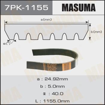 MASUMA 7PK-1155 - V-Ribbed Belt autospares.lv