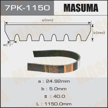 MASUMA 7PK-1150 - V-Ribbed Belt autospares.lv