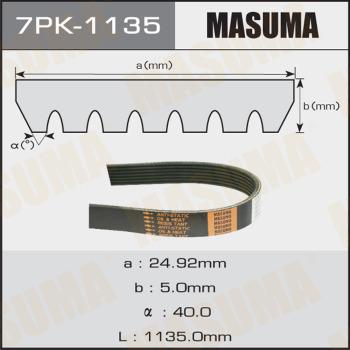 MASUMA 7PK-1135 - V-Ribbed Belt autospares.lv