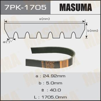 MASUMA 7PK-1705 - V-Ribbed Belt autospares.lv