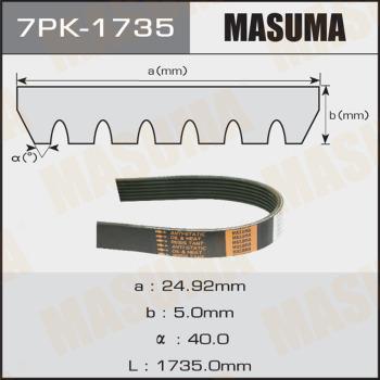 MASUMA 7PK-1735 - V-Ribbed Belt autospares.lv