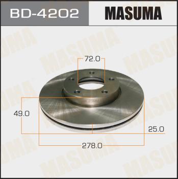 MASUMA BD-4202 - Brake Disc autospares.lv