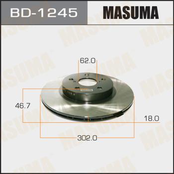 MASUMA BD-1245 - Brake Disc autospares.lv