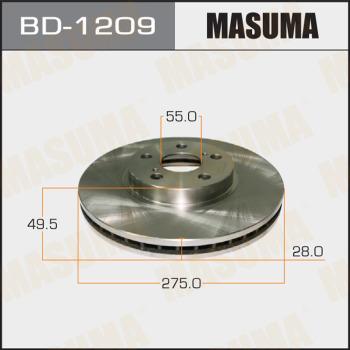 MASUMA BD-1209 - Brake Disc autospares.lv