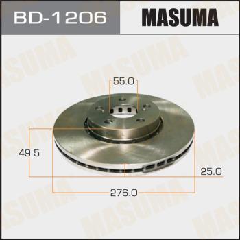 MASUMA BD-1206 - Brake Disc autospares.lv