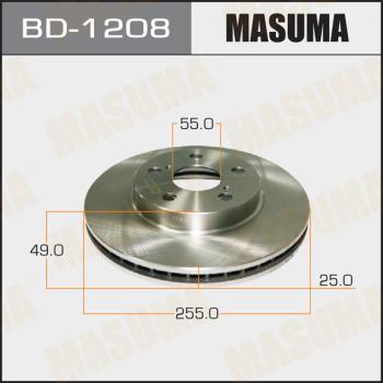 MASUMA BD-1208 - Brake Disc autospares.lv