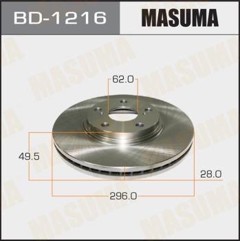 MASUMA BD-1216 - Brake Disc autospares.lv