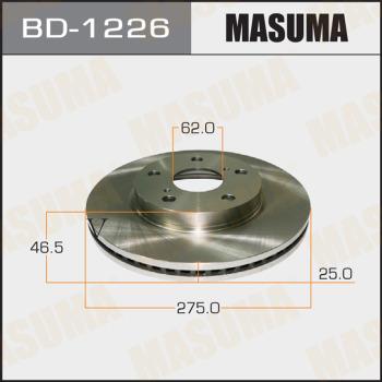 MASUMA BD-1226 - Brake Disc autospares.lv