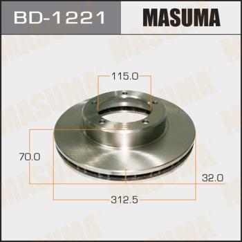 MASUMA BD-1221 - Brake Disc autospares.lv