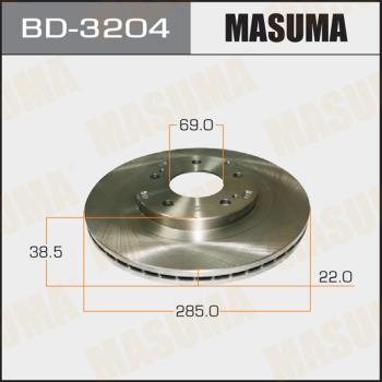 MASUMA BD-3204 - Brake Disc autospares.lv