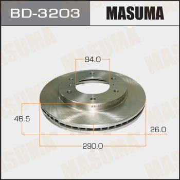 MASUMA BD-3203 - Brake Disc autospares.lv