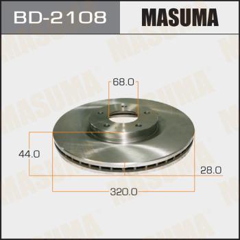 MASUMA BD-2108 - Brake Disc autospares.lv