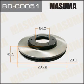 MASUMA BD-C0051 - Brake Disc autospares.lv