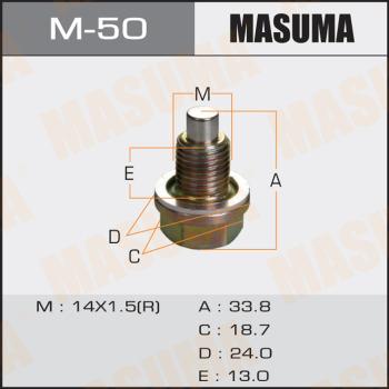 MASUMA M-50 - Sealing Plug, oil sump autospares.lv