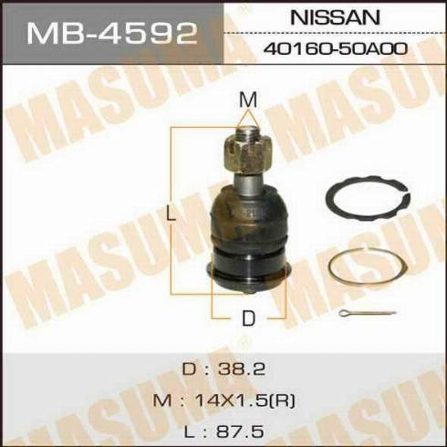 MASUMA MB-4592 - Ball Joint autospares.lv