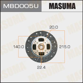 MASUMA MBD005U - Clutch Disc autospares.lv