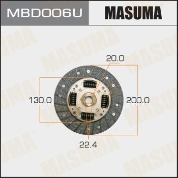 MASUMA MBD006U - Clutch Disc autospares.lv