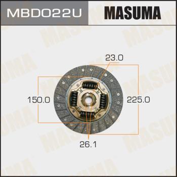 MASUMA MBD022U - Clutch Disc autospares.lv