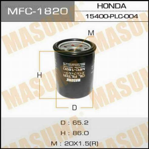 MASUMA MFC-1820 - Oil Filter autospares.lv