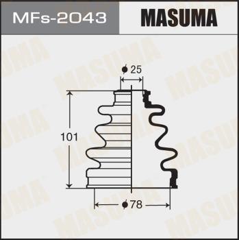 MASUMA MFs-2043 - Bellow, drive shaft autospares.lv