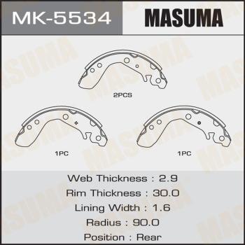 MASUMA MK-5534 - Brake Shoe Set autospares.lv