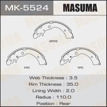 MASUMA MK-5524 - Brake Shoe Set autospares.lv