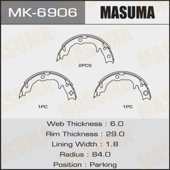 MASUMA MK-6906 - Brake Shoe Set autospares.lv