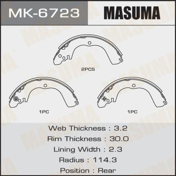 MASUMA MK-6723 - Brake Shoe Set autospares.lv