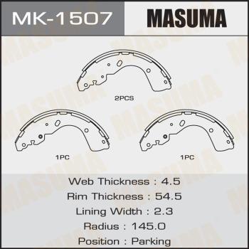 MASUMA MK-1507 - Brake Shoe Set autospares.lv