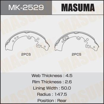 MASUMA MK-2529 - Brake Shoe Set autospares.lv