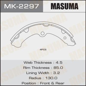 MASUMA MK-2297 - Brake Shoe Set autospares.lv