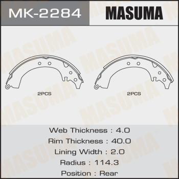 MASUMA MK-2284 - Brake Shoe Set autospares.lv