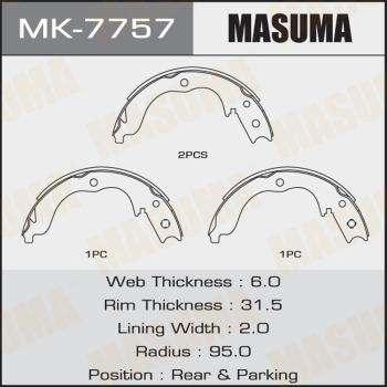 MASUMA MK-7757 - Brake Shoe Set autospares.lv