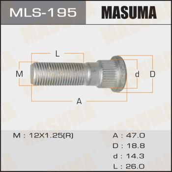 MASUMA MLS195 - Stud, wheel hub autospares.lv