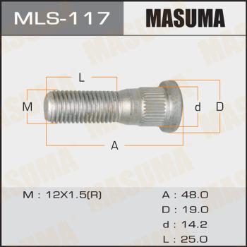 MASUMA MLS117 - Stud, wheel hub autospares.lv