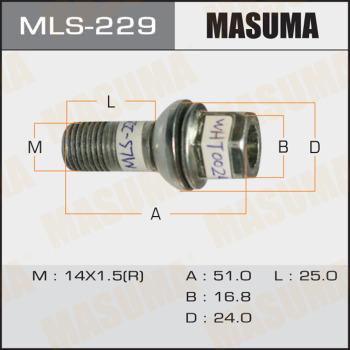 MASUMA MLS-229 - Wheel Bolt autospares.lv
