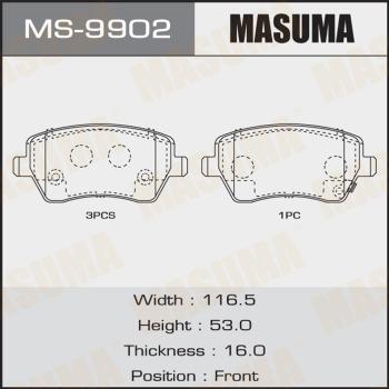 MASUMA MS-9902 - Brake Shoe Set autospares.lv