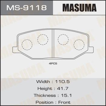 MASUMA MS-9118 - Brake Shoe Set autospares.lv