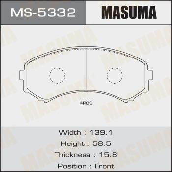 MASUMA MS-5332 - Brake Shoe Set autospares.lv