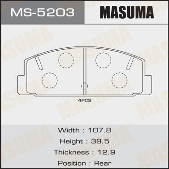 MASUMA MS-5203 - Brake Pad Set, disc brake autospares.lv