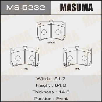 MASUMA MS-5232 - Brake Shoe Set autospares.lv