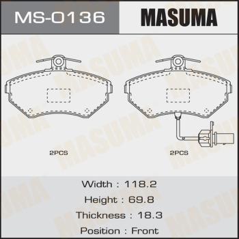 MASUMA MS-0136 - Brake Shoe Set autospares.lv